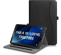 Case for Samsung Galaxy Tab A 10.1 (2016 Version)-Protective Multi-Angle Stand Case Cover with Card Pocket and Auto Sleep/Wake Function,Black