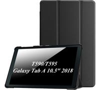 Case for Samsung Galaxy Tab A 10.5 Inch 2018 SM-T590/T595 ¿ Ultra-Thin Protective Tablet Case Cover with Auto Sleep/Wake Function, Black