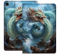 Case for Samsung Galaxy Tab A9+ 11 inch 2023, Ultra-Thin Lightweight Smart Cover, PU Leather Adjustable Stand Protective Case, for Galaxy Tab A9 Plus(SM-X210/X216/X218), Azure Dragon