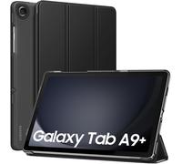 Case for Samsung Galaxy Tab A9+/A9 Plus 11 Inch 2023, Flip Case with Slim Stand Shockproof Translucent Protective PC Tablet (SM-X210/X216/X218), Auto Wake/Sleep, Black
