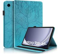 Case for Samsung Galaxy Tab A9 Plus/A9+ 11 Inch 2023 (SM-X210/X215/X216/X218) Protective Cover with Pencil Holder Flip Case with Stand Function Wallet Blue