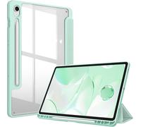 Case for Samsung Galaxy Tab S10 FE 10.9 Inch 2025/Tab S9 FE 10.9 Inch/S9 11 2023 ¿ Clear Transparent Back Cover Shockproof Auto Sleep/Wake Case, Light Green