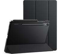 Case for Samsung Galaxy Tab S10 FE / S9 FE 10.9 Inch, Slim Folio Protective Tablet Case Cover Stand Translucent Trifold Back Support Charging S Pen (Black)