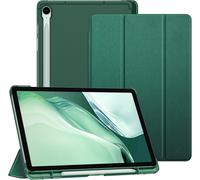 Case for Samsung Galaxy Tab S10 Lite 10.9 Inch 2025 and Galaxy Tab S10 FE/S9 FE 10.9""/S9 11""-[Pen Storage] Thin Translucent Frosted Hard Cover Case,Dark Green
