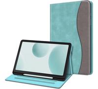 Case for Samsung Galaxy Tab S6 Lite 10.4 Inch 2024/2022/2020 ¿ Multi-Position Case Cover with Front Pocket and Auto Sleep/Wake Function, Denim Turquoise