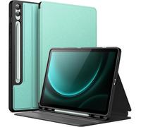 Case for Samsung Galaxy Tab S9 FE+/S9 FE Plus 12.4 Inches with S Pen Holder, Slim Folio Stand Protective Tablet Case, Multi-Angle Viewing (Green)