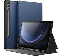 Case for Samsung Galaxy Tab S9 FE+/S9 FE Plus 12.4 Inches with S Pen Holder, Slim Folio Stand Protective Tablet Case, Multi-Angle Viewing (Navy Blue)