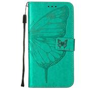 Case for Sony Xperia 1 Iii Flip Case Cover Premium Leather Embossing Magnetic - Green