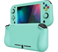 Case for Switch Lite Cover Joycon,Protective Accessory for Nintendo Switch Lite with Joystick Cap & Tempered Glass Screen Protector & ZealProtect Buttons-Misty Green
