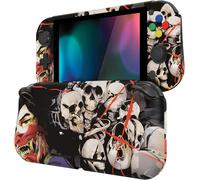 Case for Switch Lite Cover Joycon,Protective Accessory for Nintendo Switch Lite with Joystick Cap & Tempered Glass Screen Protector & ZealProtect Samurai Ghost Buttons