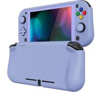 Case for Switch Lite Cover Joycon,Protective Accessory for Nintendo Switch Lite with Joystick Cap & Tempered Glass Screen Protector & ZealProtect Buttons-Light Purple