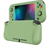 Case for Switch Lite Cover Joycon,Protective Accessory for Nintendo Switch Lite with Joystick Cap & Tempered Glass Screen Protector & ZealProtect Buttons-Matcha Green