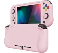 Case for Switch Lite Cover Joycon,Protective Accessory for Nintendo Switch Lite with Joystick Cap & Tempered Glass Screen Protector & ZealProtect Buttons-Cherry Pink