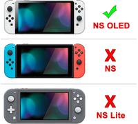 Case for Switch OLED,Protective Case for Nintendo Switch OLED with Joystick Cap Cover Joycon and ZealProtect Buttons Matcha Green