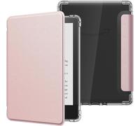 Case for Universal 6 Inch Tablet and eBooks 2022, Ultra Clear Soft TPU Transparent Protective Case with Auto Wake/Sleep for Tablet and E-Readers, Rose Gold
