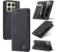 Case For Xiaomi 14T 5G Premium Leather Protective Pouch Flip Wallet Magnetic Case Cover For Xiaomi 14T, Black
