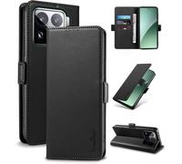 Case For Xiaomi 15 Pro - [Rfid Blocking ] Luxury Pu Protective Case [Magnetic] [Card Slot] [Stand] Wallet Flip Case, [Black]