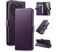 Case For Xiaomi 15 Ultra - [Rfid Blocking ] Luxury Pu Protective Case [Magnetic] [Card Slot] [Stand] Wallet Flip Case, [Purple]