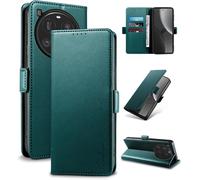 Case For Xiaomi 15 Ultra - [Rfid Blocking ] Luxury Pu Protective Case [Magnetic] [Card Slot] [Stand] Wallet Flip Case, [Green]