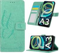 Case For Xiaomi A3 4G Cases, Flip Flip Folio Pu Leather Magnetic Wallet Card Slots Stand Feature Cover For Xiaomi A3 4G (6.71"") - Green