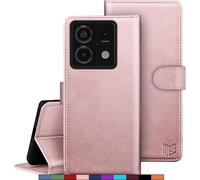 Case For Xiaomi Note 13 Pro 5g/Poco X6 5g [Rfid Blocking Design] [Magnetic Protection] Card Slots Protection Pu Leather Case Cover Note 13 Pro Wallet Case Rose Gold
