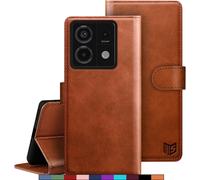 Case For Xiaomi Note 13 Pro 5g/Poco X6 5g [Rfid Blocking] [Magnetic Protection] Pu Leather Wallet Case With Card Slots - Light Brown