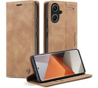 Case For Xiaomi Note 13 Pro Plus 5G Leather Flip Case Pouch Protective Wallet Flip Case Premium Cover Magnetic Card Holder Case For Note 13 Pro Plus 5G, Brown