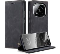 Case For Xiaomi Note 14 Pro Plus 5g Leather Flip Case Pouch Protective Wallet Flip Case Premium Cover Magnetic Card Holder Case For Note 14 Pro Plus 5g, Black