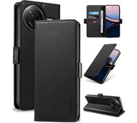 Case For Xiaomi Poco F7 Ultra - [Rfid Blocking ] Luxury Pu Protective Case [Magnetic] [Card Slot] [Stand] Wallet Flip Case, [Black]