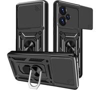 Case For Xiaomi Redmi 13 4g,Xiaomi Redmi 13 4g Case,Camera Protection And Ring Stand Shockproof Case Cover For Xiaomi Redmi 13 4g -Black