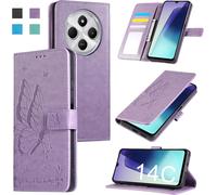 Case For Xiaomi Redmi 14c 4g Cases, Flip Folio Pu Leather Wallet Magnetic Wallet Card Slots Stand Feature Cover For Xiaomi Redmi 14c 4g (6.88"") - Purple