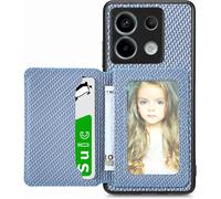 Case For Xiaomi Redmi Note 13 Pro 5g / Poco X6 5g Case, Ultra Thin Tender Tpu Case, Shockproof Anti-Skid Phone Cover With Rfid Blocking Card Bag Blue