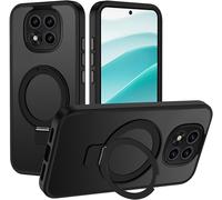 Case For Xiaomi Redmi Note 14 Pro+ Plus 5g Compatible With Magsafe Magnetic Stand Invisible Camera Protection Matte Translucent Pc Hard Anti-Scratch Cover - Black [Energy Class A+++]