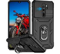 Case For Xiaomi Redmi Note 8 Pro, Camera Protector, Hard Armor Cover 360° Metal Ring Magnetic Stand Shockproof Silicone Case For Redmi Note 8 Pro