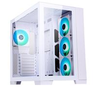 Boitier Moyen Tour ATX iTek Dark Cave RGB avec panneau vitré (Blanc)