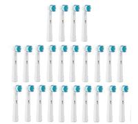 case & glass 24 recharges Brosse électrique Compatible avec Oral-B/Braun Vitaly Precision Clean, White Clean, Sensitive Clean,Professional Care, modèle eb-17a / SB-17A (6kits x 4pcs)