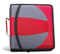 Case-it Classeur double 2 en 1 à fermeture éclair | Deux anneaux en D de | Double 2 en 1, trousse à crayons, plusieurs poches, organiseur d'école et de bureau, bandoulière