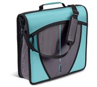 Case-it Mighty D-146 Classeur à fermeture éclair pour école | Anneaux toriques de 7,6 cm, capacité de 600 feuilles, dossier extensible à 5 sujets, plusieurs poches et organiseur de rangement