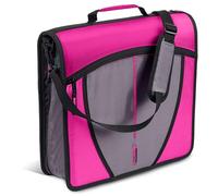 Case-it Mighty Zip Tab Classeur à fermeture éclair | Anneaux toriques de 7,6 cm, capacité de 600 feuilles, dossier extensible à 5 sujets, plusieurs poches et organiseur de rangement, bandoulière | D