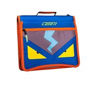 Case-it Monster Eye Classeur à fermeture éclair 5,1 cm avec dossier extensible amovible à 5 onglets, bleu marine (M-276-ME bleu marine)