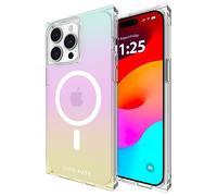 CASE-MATE BLOX Coque pour iPhone 15 Pro Max - Arc-en-Ciel irisé [Protection Contre Les Chutes de 3,7 m] [Compatible avec MagSafe] - Coque magnétique avec Bords carrés pour iPhone 15 Pro Max 6,7",