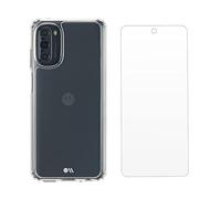 Case-Mate Coque pour Moto G 5G 2022 avec protecteur d'écran - Transparent - Avec protection contre les chutes de 3 m et chargement sans fil, coque Tough Series pour Moto G 5G 2022 avec protection