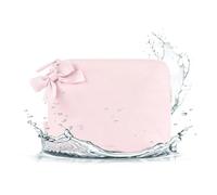 Case-Mate Essential Beach Bow Zip Pouch - Sac de Voyage étanche pour Articles de Toilette et Articles de Plage - Petit Sac cosmétique Parfait pour Un Rangement sûr - Rose