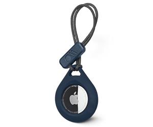 CASE-MATE Étui pour Apple AirTag avec Sangle Robuste, Coque de Protection Rigide pour AirTag, pour Collier de Chien, Collier de Chat, clés, Bagages, Sac à Dos (Bleu Marine)