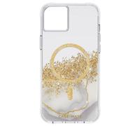 Case-Mate Karat MagSafe - Étui décoré d'or pour iPhone 14 Plus (marbre)
