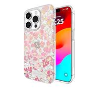 Case-Mate Kate Spade New York Coque pour iPhone 15 Pro Compatible avec Mag Safe - Lit de Fleurs Rose ombré