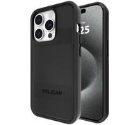 Pelican Protector Series - Coque pour iPhone 15 Pro 6,1" Compatible avec MagSafe, aimantée avec Technologie Anti-Rayures, Protection Contre Les Chutes de 5 m, Noir
