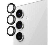 Case-Mate Protection d'objectif d'appareil Photo Samsung Galaxy S24 FE 5G avec Anneaux en Aluminium Noir - Double Verre trempé - Technologie Anti-Rayures Durable - Vue Ultra HD avec Prise de Vue de