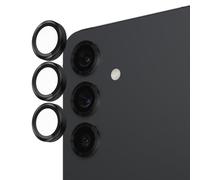 Case-Mate Protection d'objectif d'appareil photo Samsung Galaxy S25 avec anneaux en aluminium noir - Double verre trempé, durable anti-rayures - Vue ultra HD avec prise de vue de nuit, compatible avec
