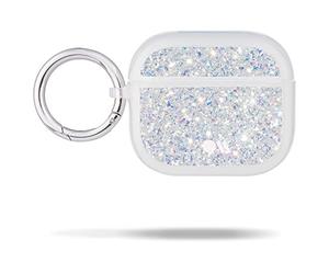 Case-Mate Twinkle Stardust Coque de Protection Compatible avec Apple AirPods 3e génération 2021 [Rechargeable Qi | Anneau métallique intégré | Découpe pour connecteur Lightning] - Paillettes